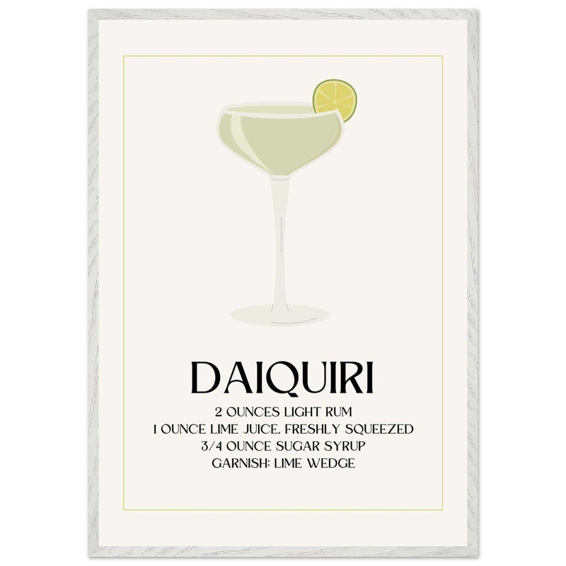 Classic Daiquiri Recipe Wall Art - Vibrantwalls