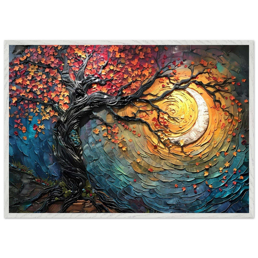 Impasto Style Autumn Tree of Life Poster - Vibrantwalls