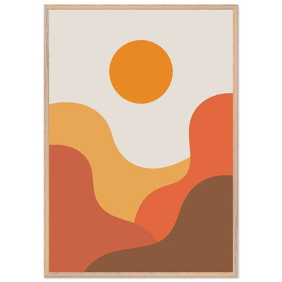 Abstract Desert Sunset Warm Earth Tones - Vibrantwalls
