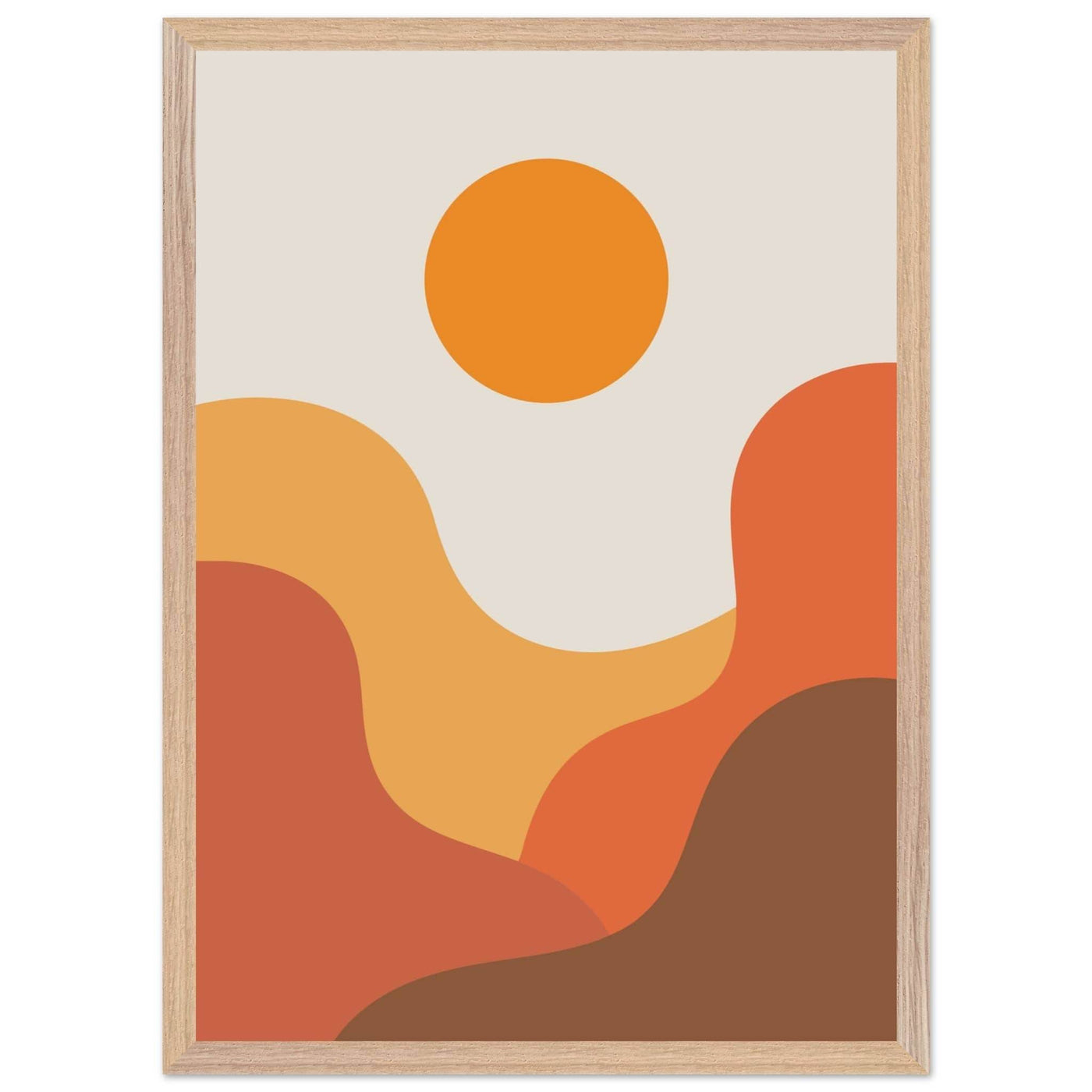 Abstract Desert Sunset Warm Earth Tones - Vibrantwalls