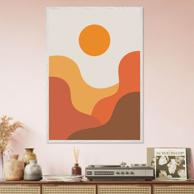 Abstract Desert Sunset Warm Earth Tones - Vibrantwalls