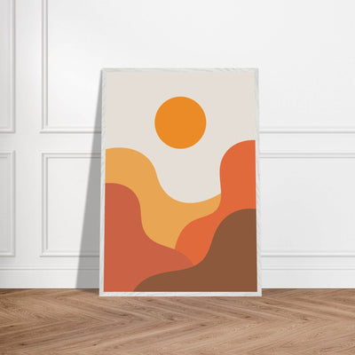Abstract Desert Sunset Warm Earth Tones - Vibrantwalls