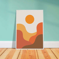 Abstract Desert Sunset Warm Earth Tones - Vibrantwalls