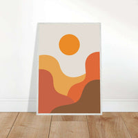 Abstract Desert Sunset Warm Earth Tones - Vibrantwalls