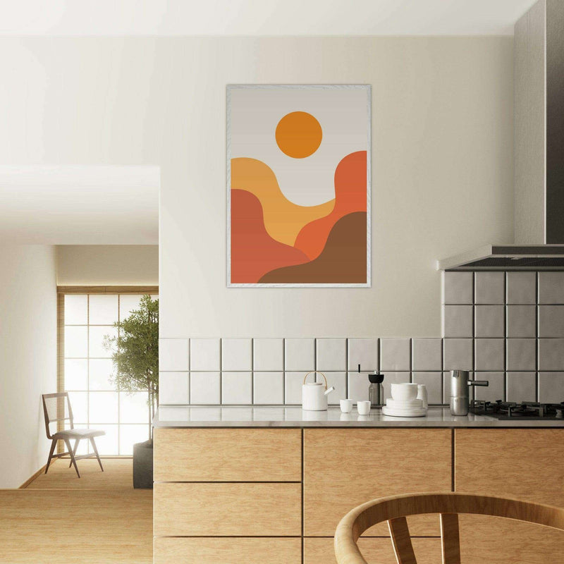 Abstract Desert Sunset Warm Earth Tones - Vibrantwalls