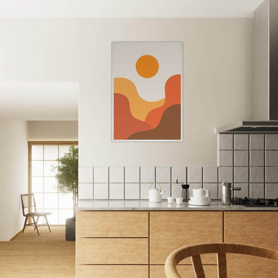 Abstract Desert Sunset Warm Earth Tones - Vibrantwalls