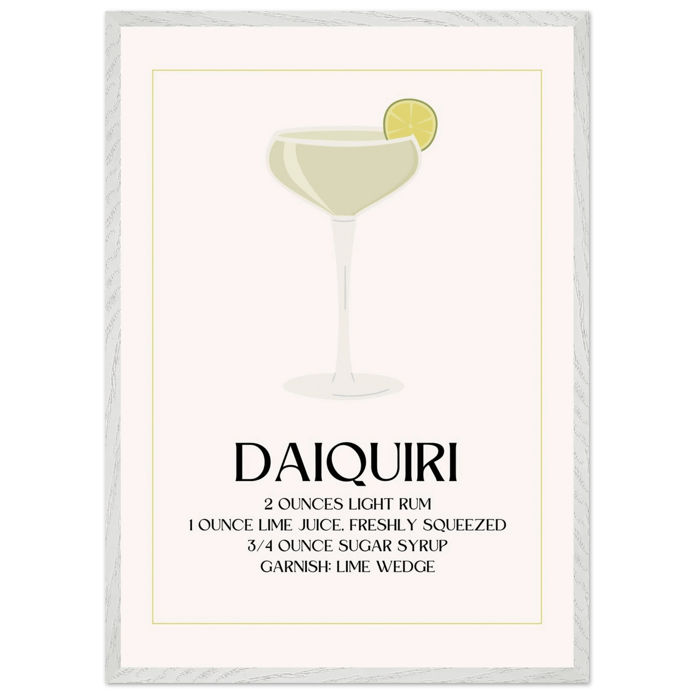 Classic Daiquiri Cocktail Recipe - Vibrantwalls