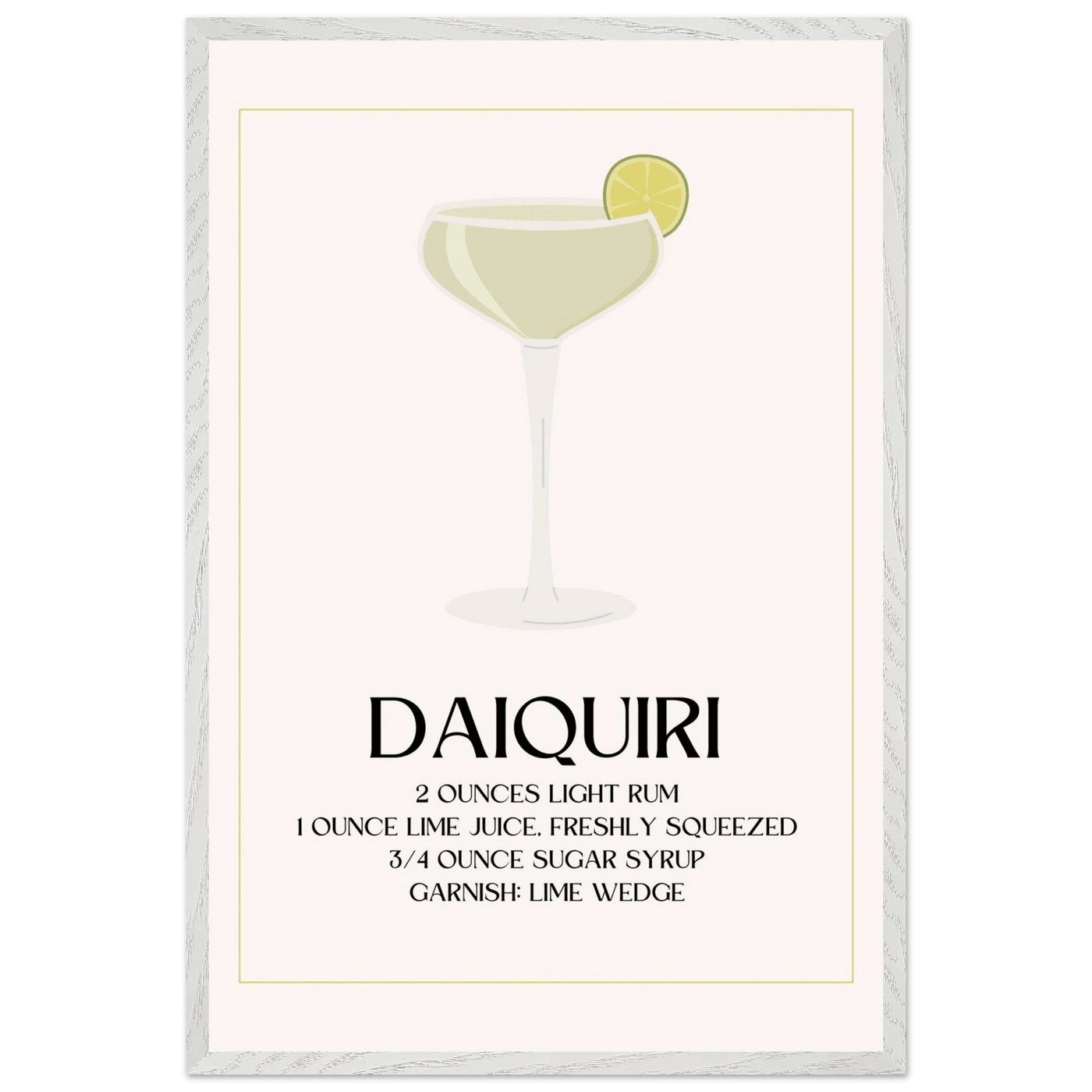 Classic Daiquiri Cocktail Recipe - Vibrantwalls