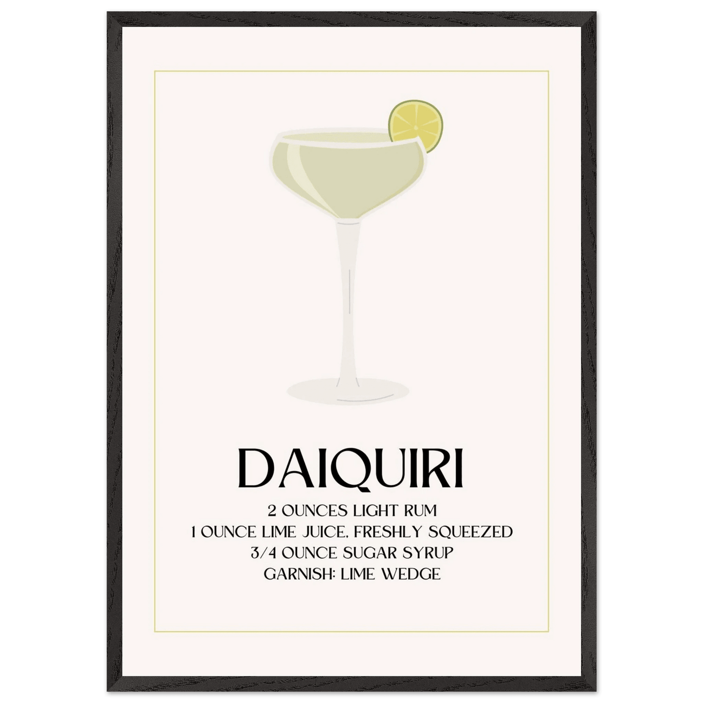 Classic Daiquiri Cocktail Recipe - Vibrantwalls
