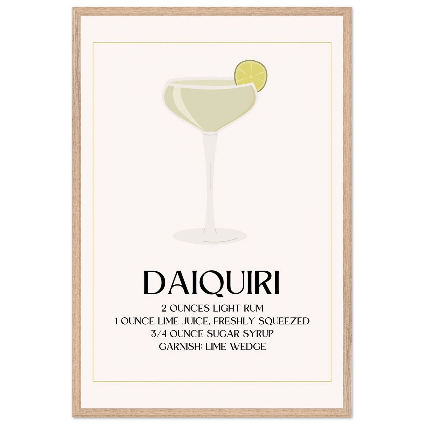 Classic Daiquiri Cocktail Recipe - Vibrantwalls