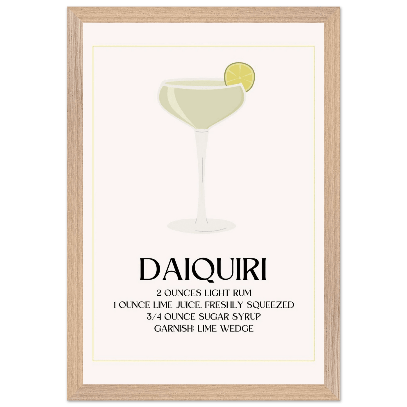 Classic Daiquiri Cocktail Recipe - Vibrantwalls