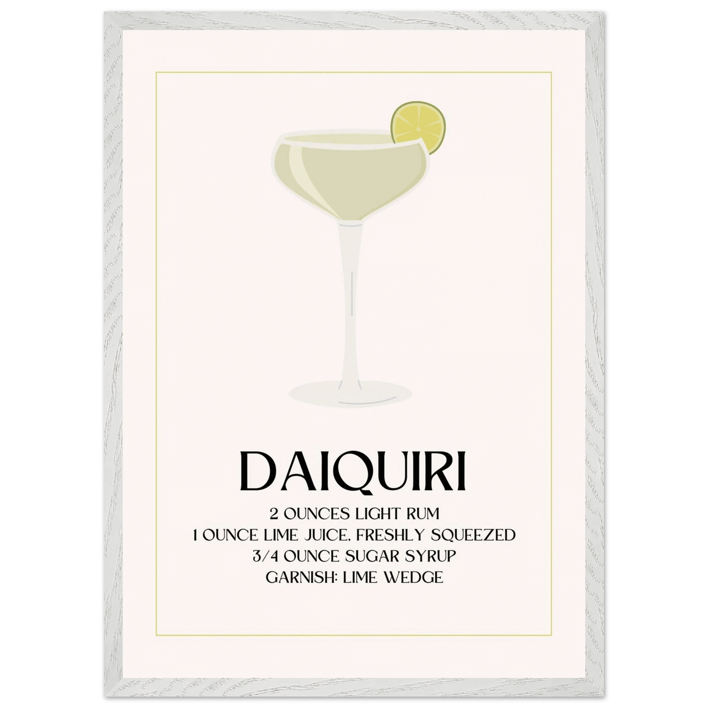 Classic Daiquiri Cocktail Recipe - Vibrantwalls