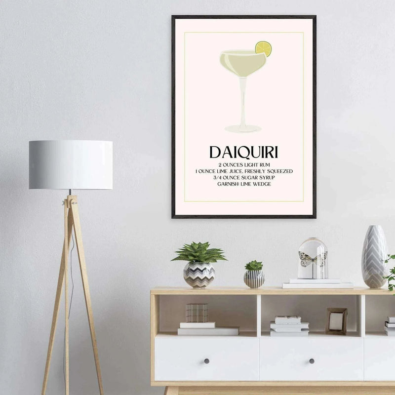 Classic Daiquiri Recipe Wall Art - Vibrantwalls
