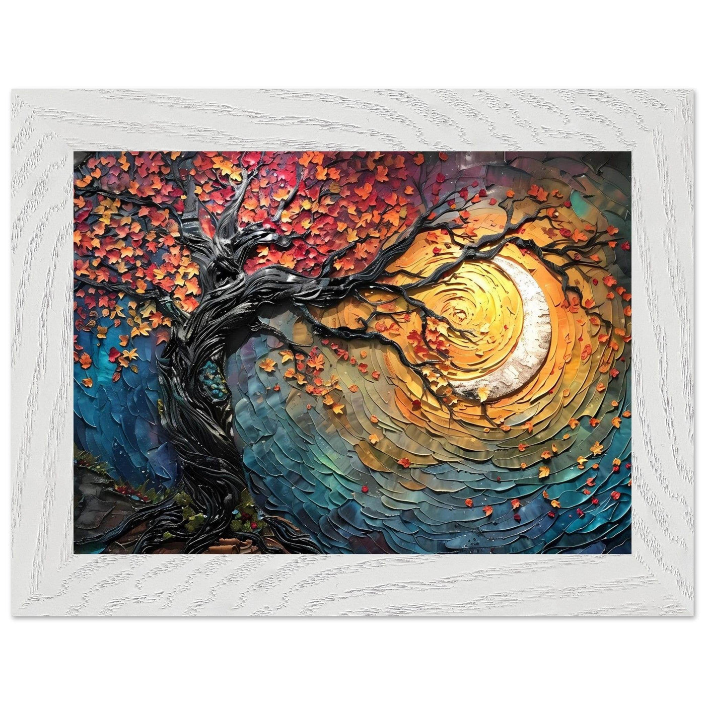Impasto Style Autumn Tree of Life Poster - Vibrantwalls