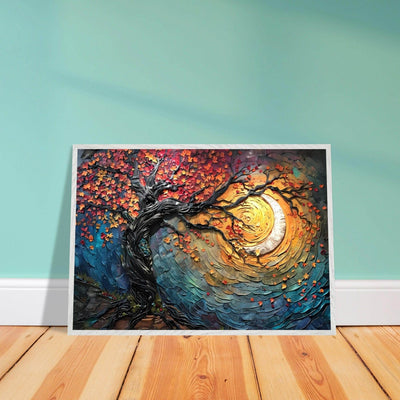Impasto Style Autumn Tree of Life Poster - Vibrantwalls