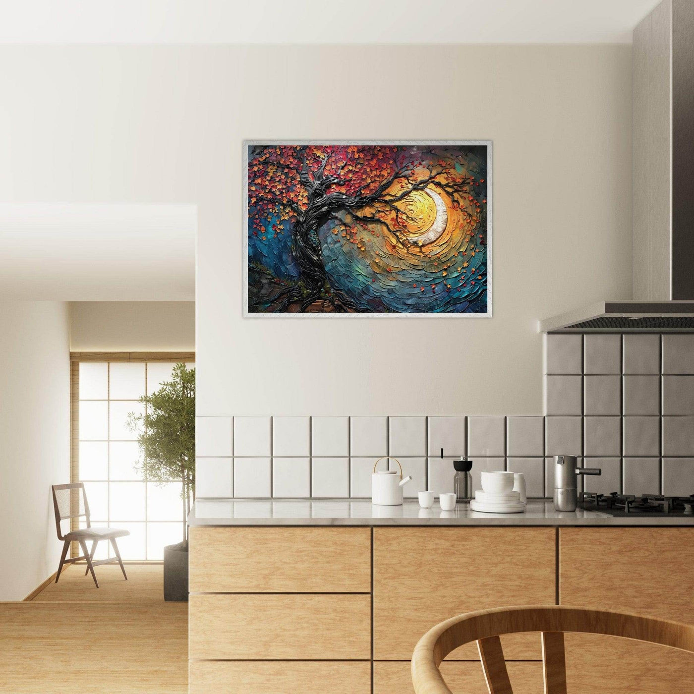 Impasto Style Autumn Tree of Life Poster - Vibrantwalls