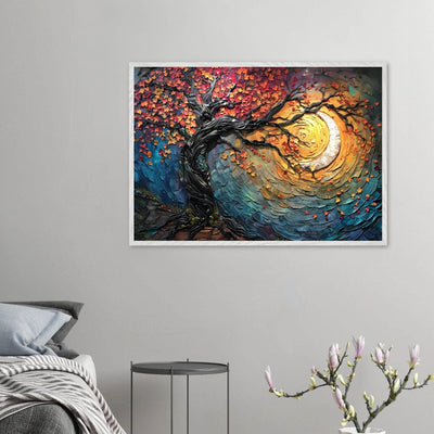 Impasto Style Autumn Tree of Life Poster - Vibrantwalls