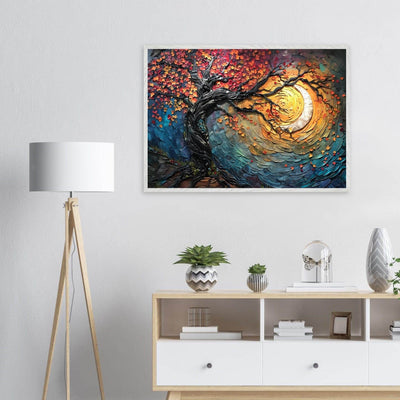 Impasto Style Autumn Tree of Life Poster - Vibrantwalls