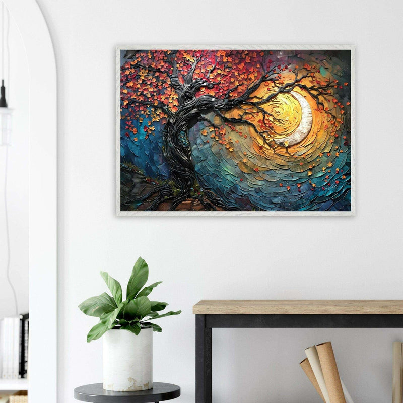 Impasto Style Autumn Tree of Life Poster - Vibrantwalls