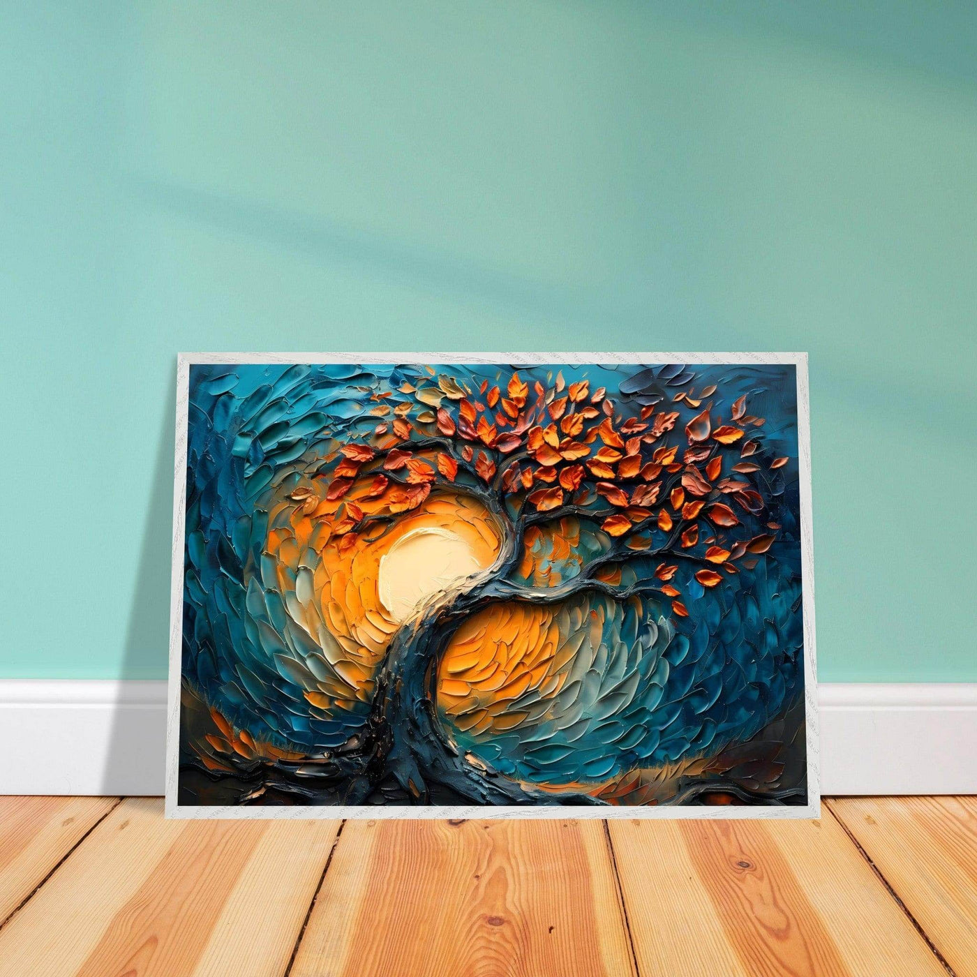 Palette Knife Tree of Life Framed - Vibrantwalls