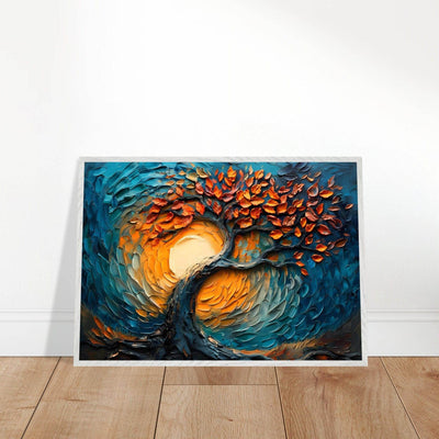 Palette Knife Tree of Life Framed - Vibrantwalls