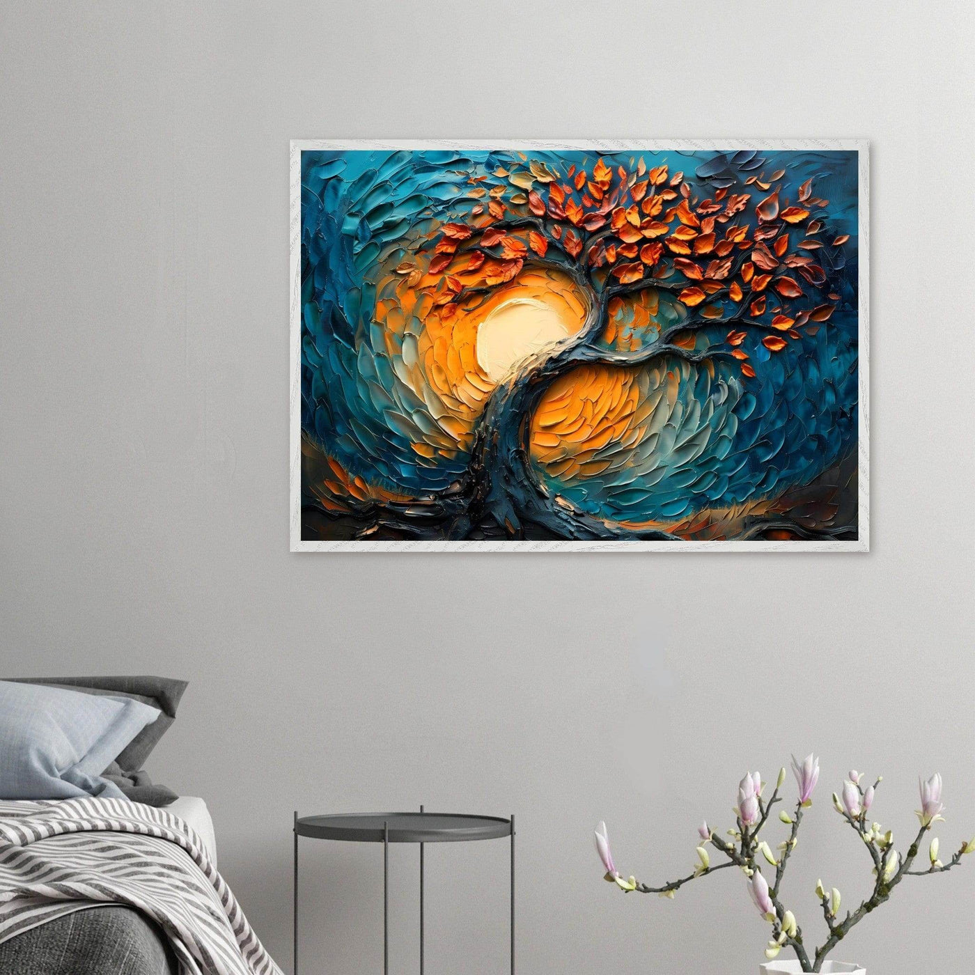 Palette Knife Tree of Life Framed - Vibrantwalls