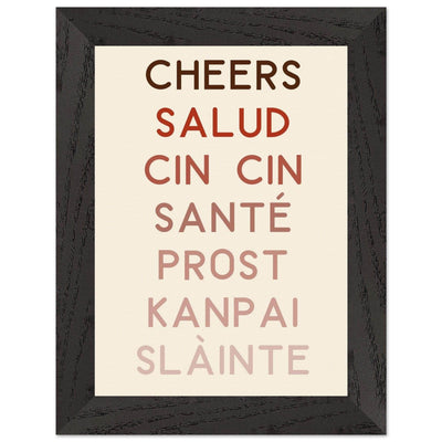 Cheers Poster | Multi-Language Toast - Vibrantwalls