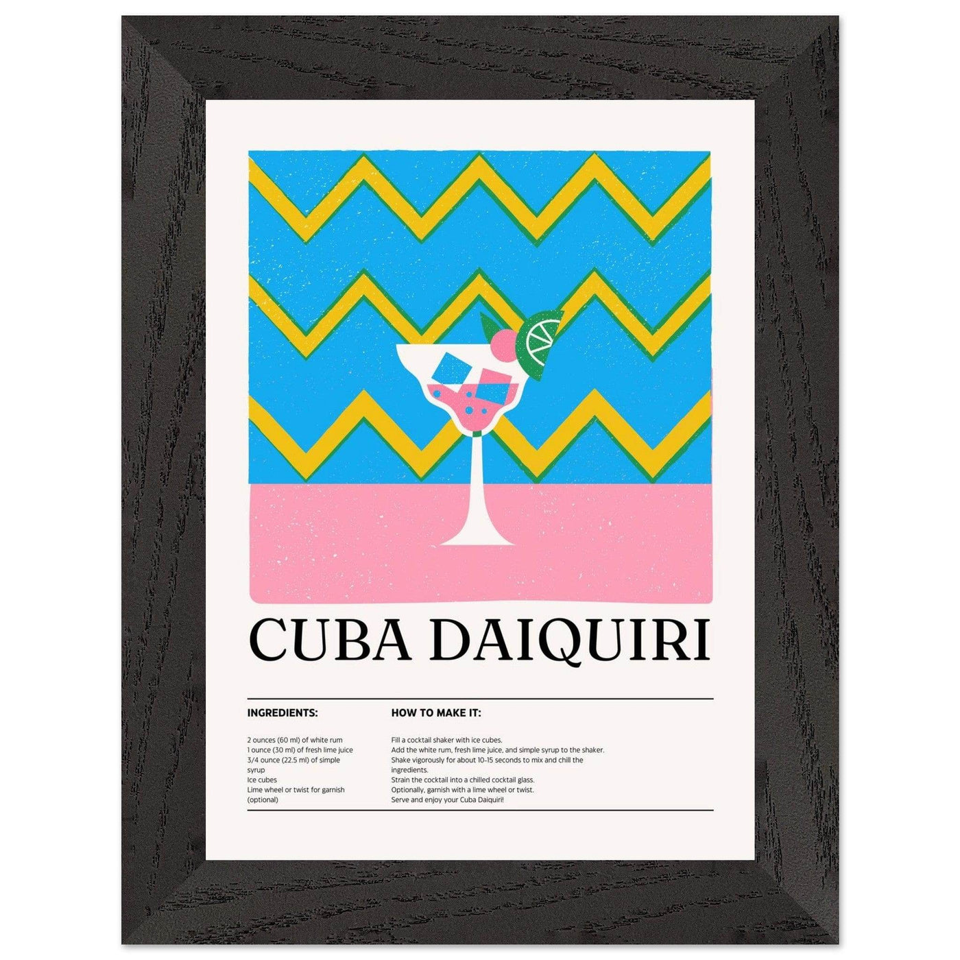 Cuba Daiquiri Cocktail Recipe - Vibrantwalls