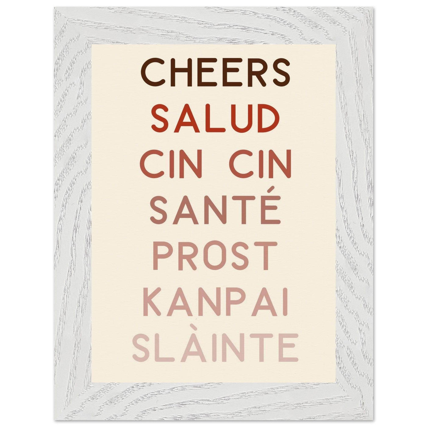 Cheers Poster | Multi-Language Toast - Vibrantwalls