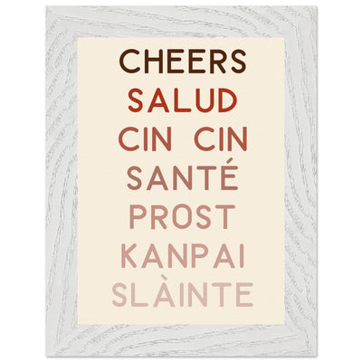 Cheers Poster | Multi-Language Toast - Vibrantwalls
