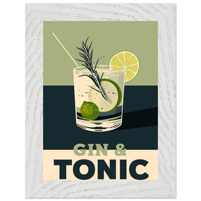 Gin Tonic Cocktail Recipe Contemporary Bar Poster - Vibrantwalls