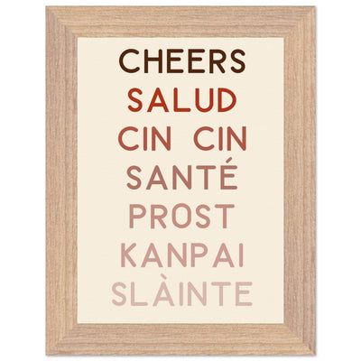Cheers Poster | Multi-Language Toast - Vibrantwalls