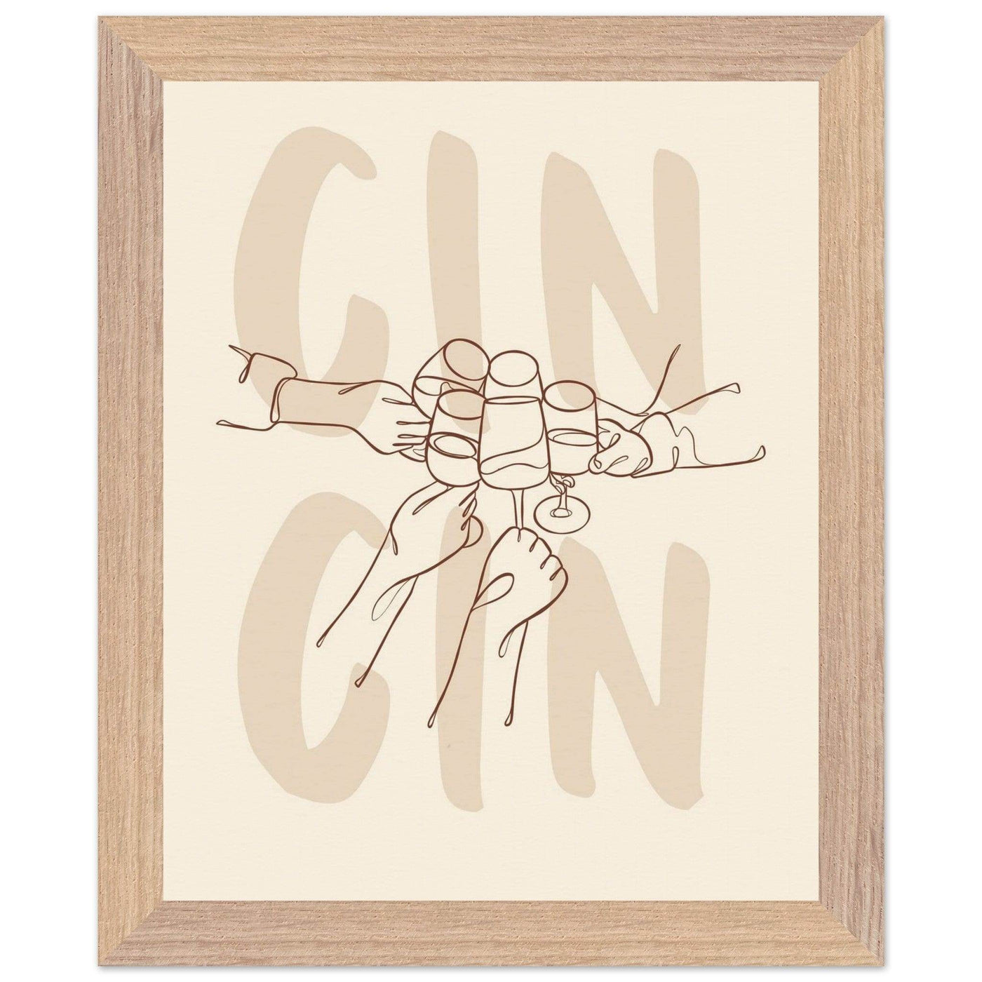 Framed Gin Quote Artwork for Gin Lovers - Perfect Decor for Home or Bar - Vibrantwalls