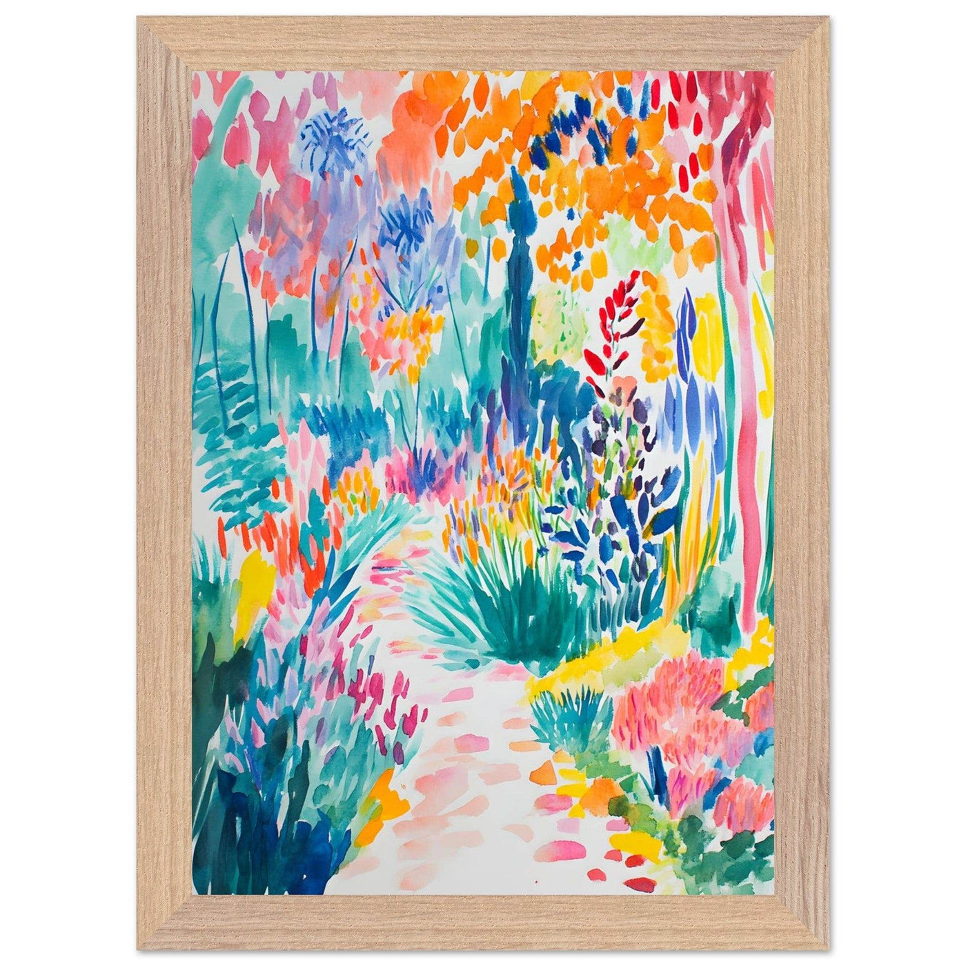 Vibrant Matisse Style Abstract Garden - Vibrantwalls