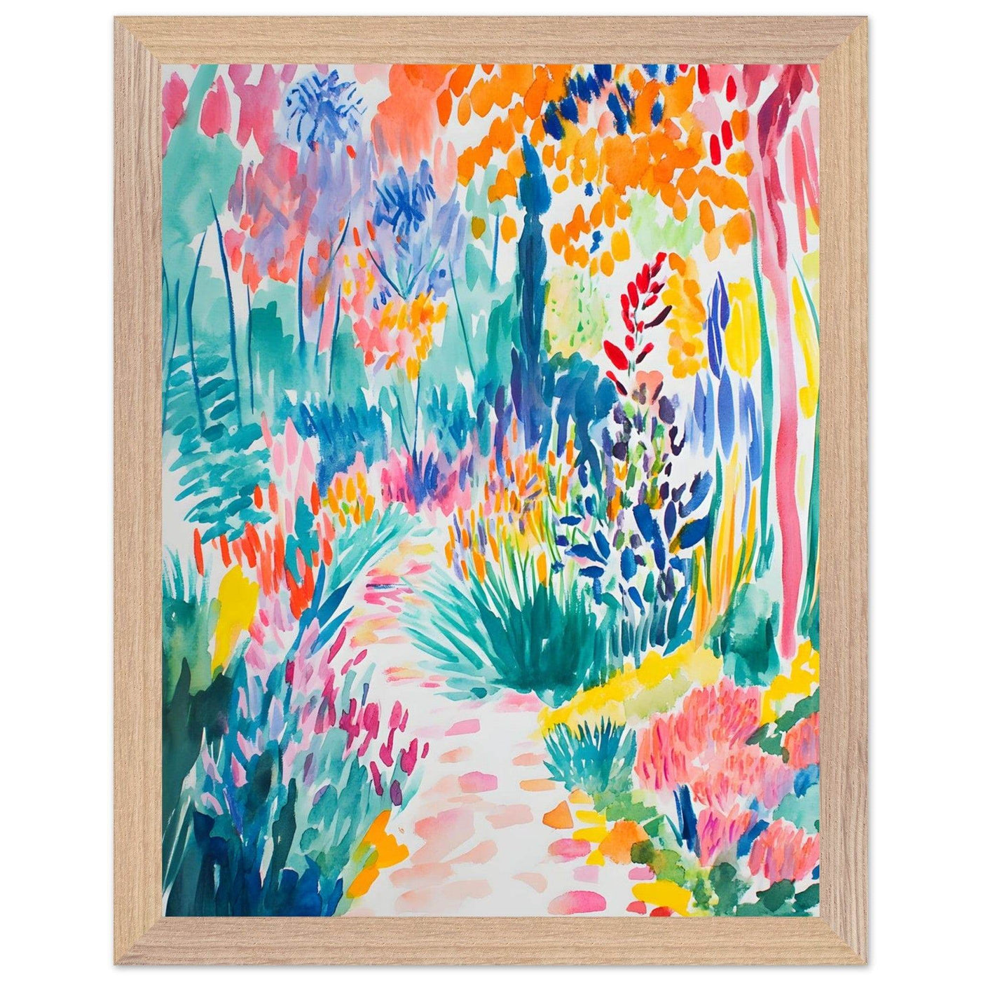 Vibrant Matisse Style Abstract Garden - Vibrantwalls