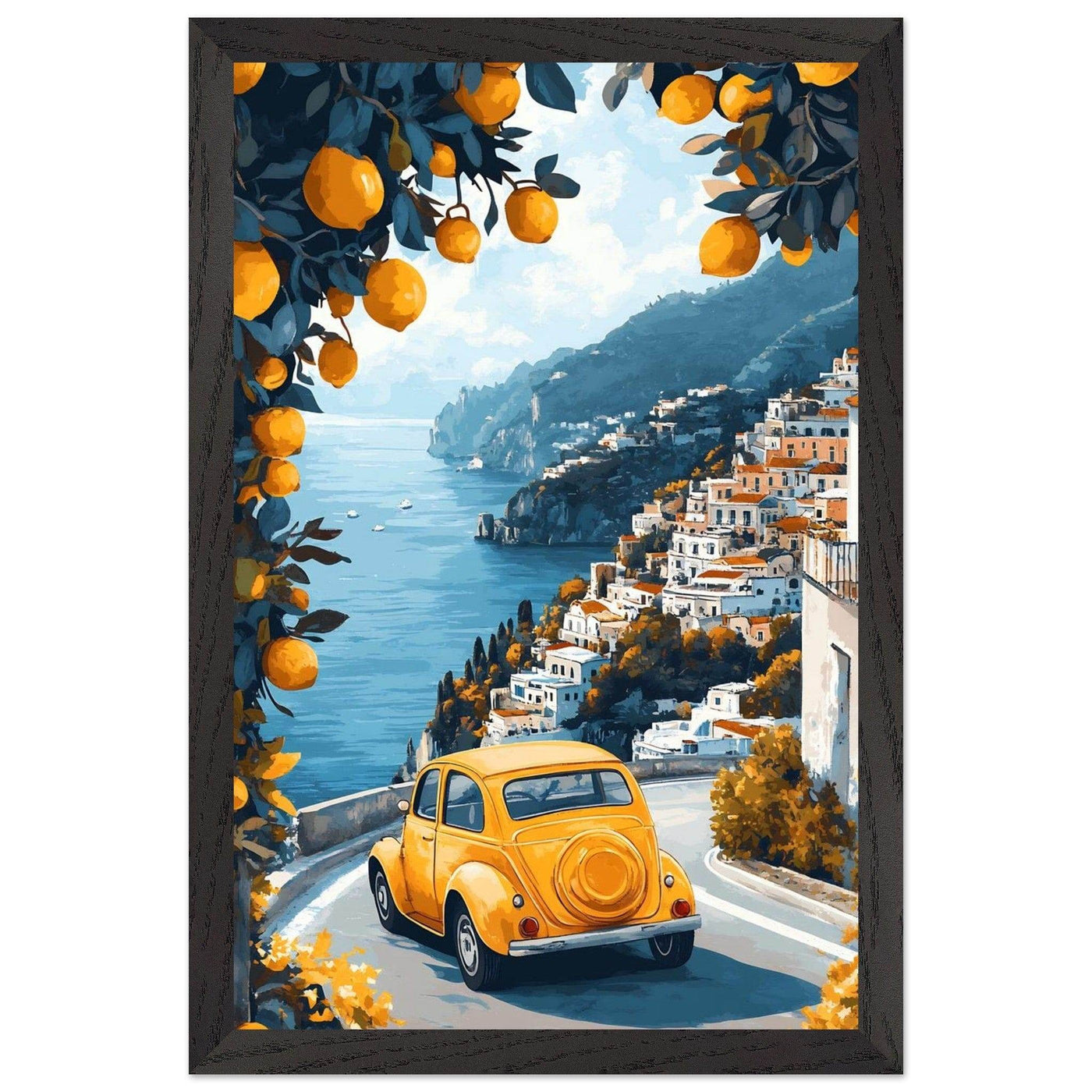 Vintage Italian Amalfi Coastal Drive Experience - Discover the Amalfi Lemon Grove - Vibrantwalls