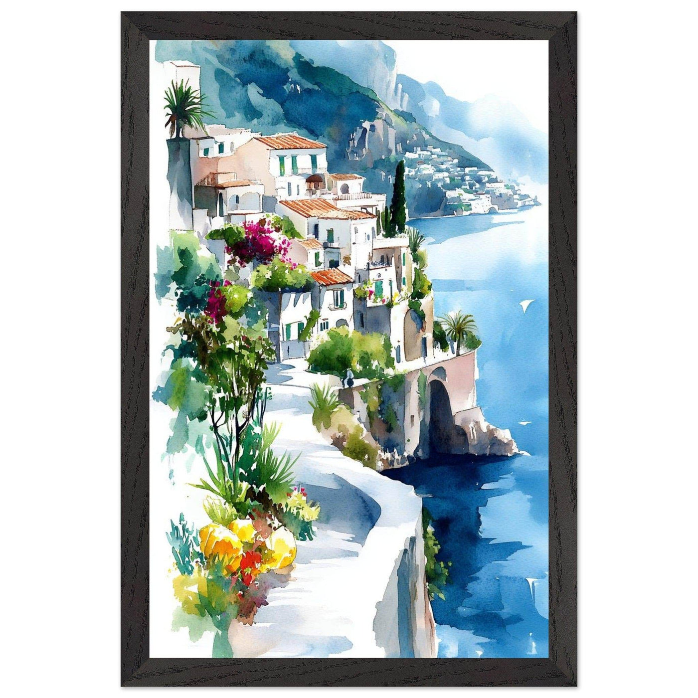 Vintage Italian Coastal Sunset Drive: Experience the Golden Hour - Vibrantwalls