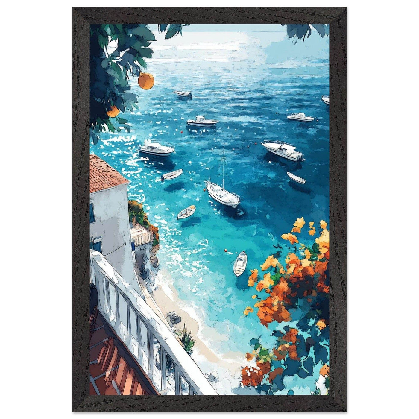 Vintage Italian Coastal View - Vibrantwalls