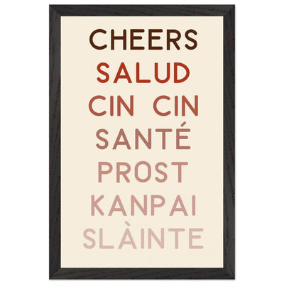 Cheers Poster | Multi-Language Toast - Vibrantwalls