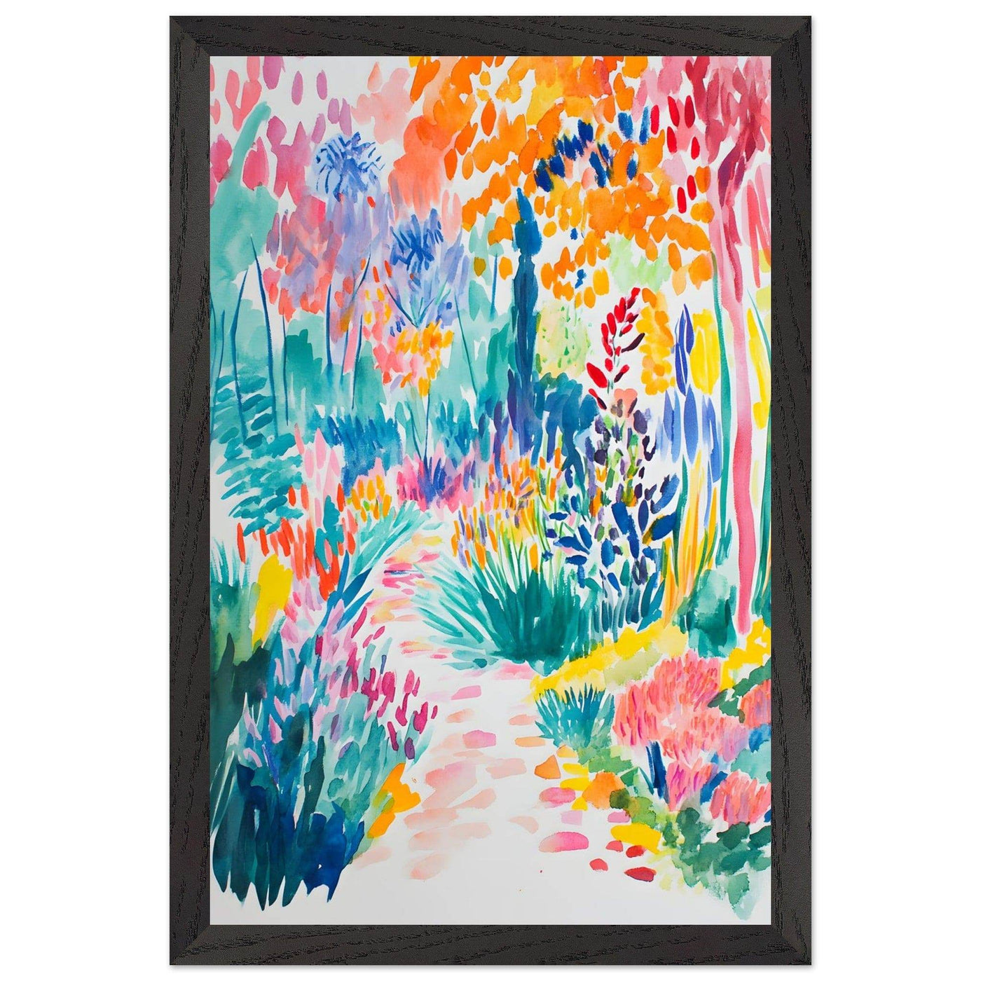 Vibrant Matisse Style Abstract Garden - Vibrantwalls