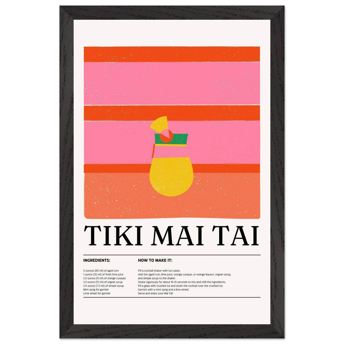 Vibrant Tiki Mai Tai Cocktail Recipe - Vibrantwalls