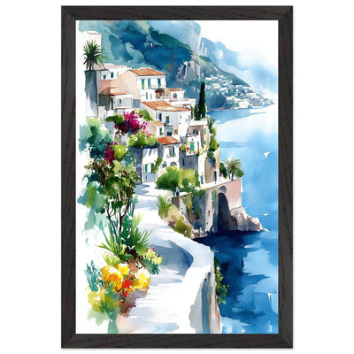 Vintage Italian Coastal Sunset Drive: Experience the Golden Hour - Vibrantwalls