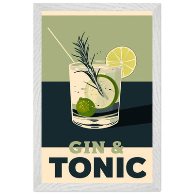 Gin Tonic Cocktail Recipe Contemporary Bar Poster - Vibrantwalls