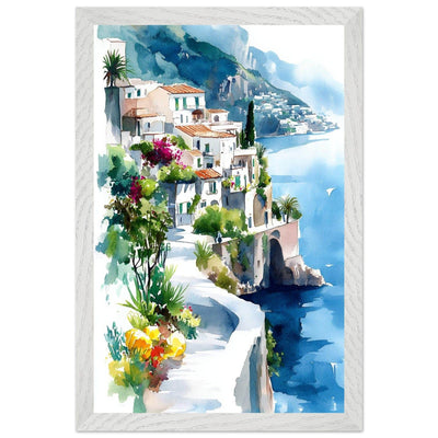 Vintage Italian Coastal Sunset Drive: Experience the Golden Hour - Vibrantwalls
