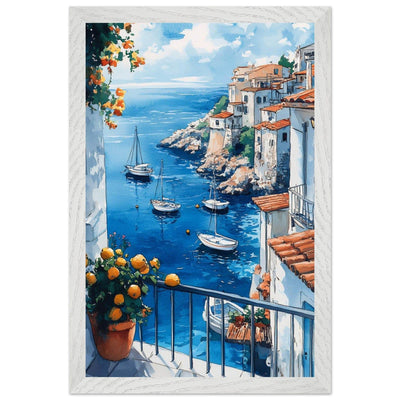 Amalfi Coast Italian Seascape: Serenity with Lush Lemons - Vibrantwalls