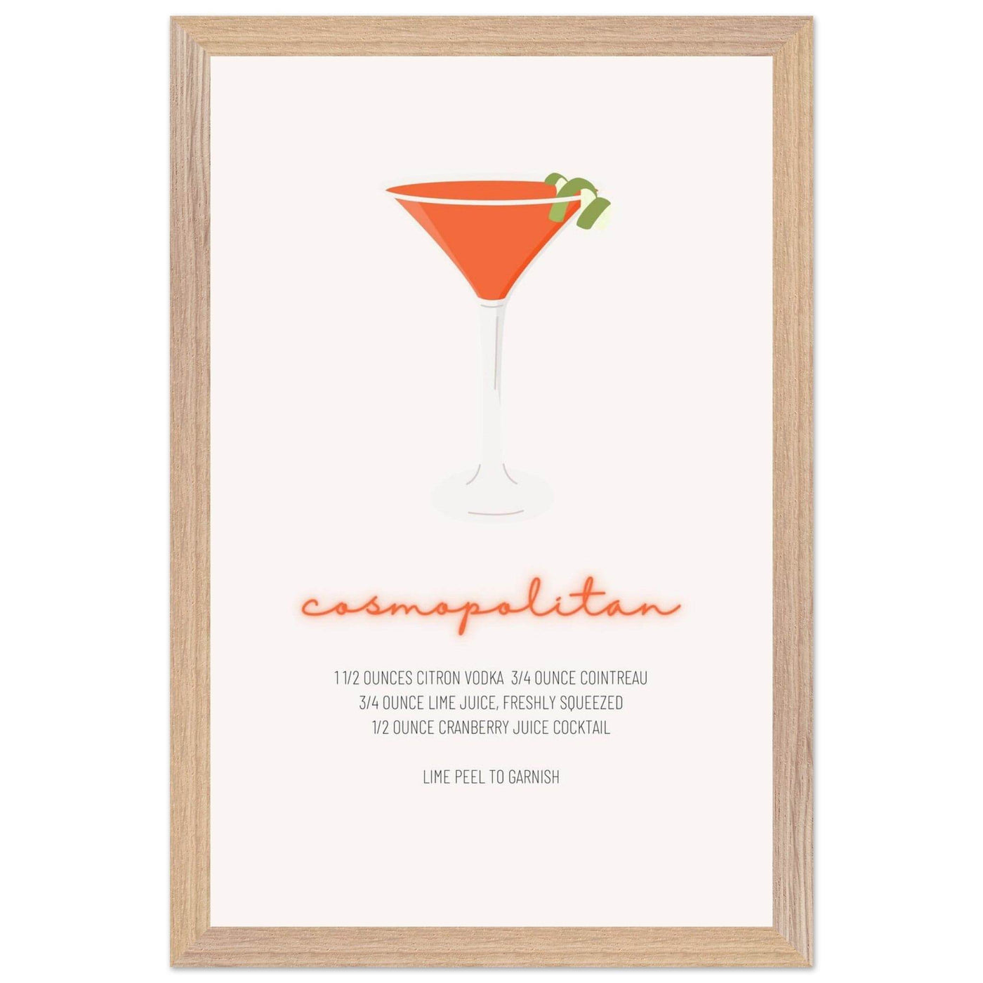 Cosmopolitan Cocktail Recipe Pink Vodka Cranberry Drink - Refreshing Cocktail Delight - Vibrantwalls