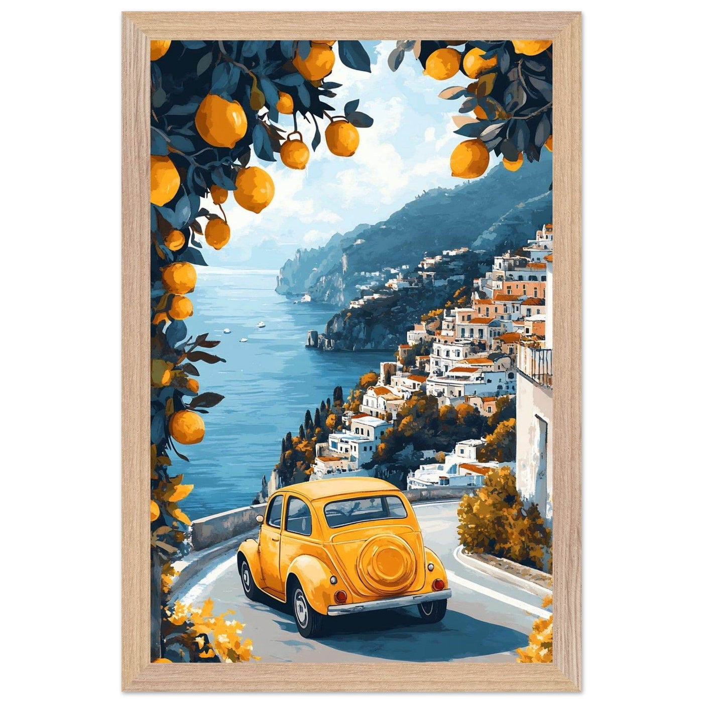 Vintage Italian Amalfi Coastal Drive Experience - Discover the Amalfi Lemon Grove - Vibrantwalls