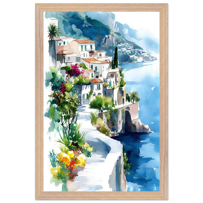 Vintage Italian Coastal Sunset Drive: Experience the Golden Hour - Vibrantwalls