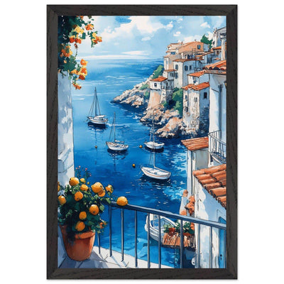 Amalfi Coast Italian Seascape: Serenity with Lush Lemons - Vibrantwalls