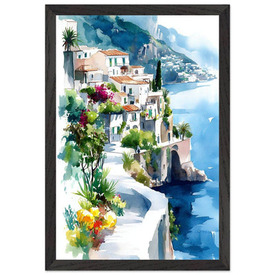 Vintage Italian Coastal Sunset Drive: Experience the Golden Hour - Vibrantwalls